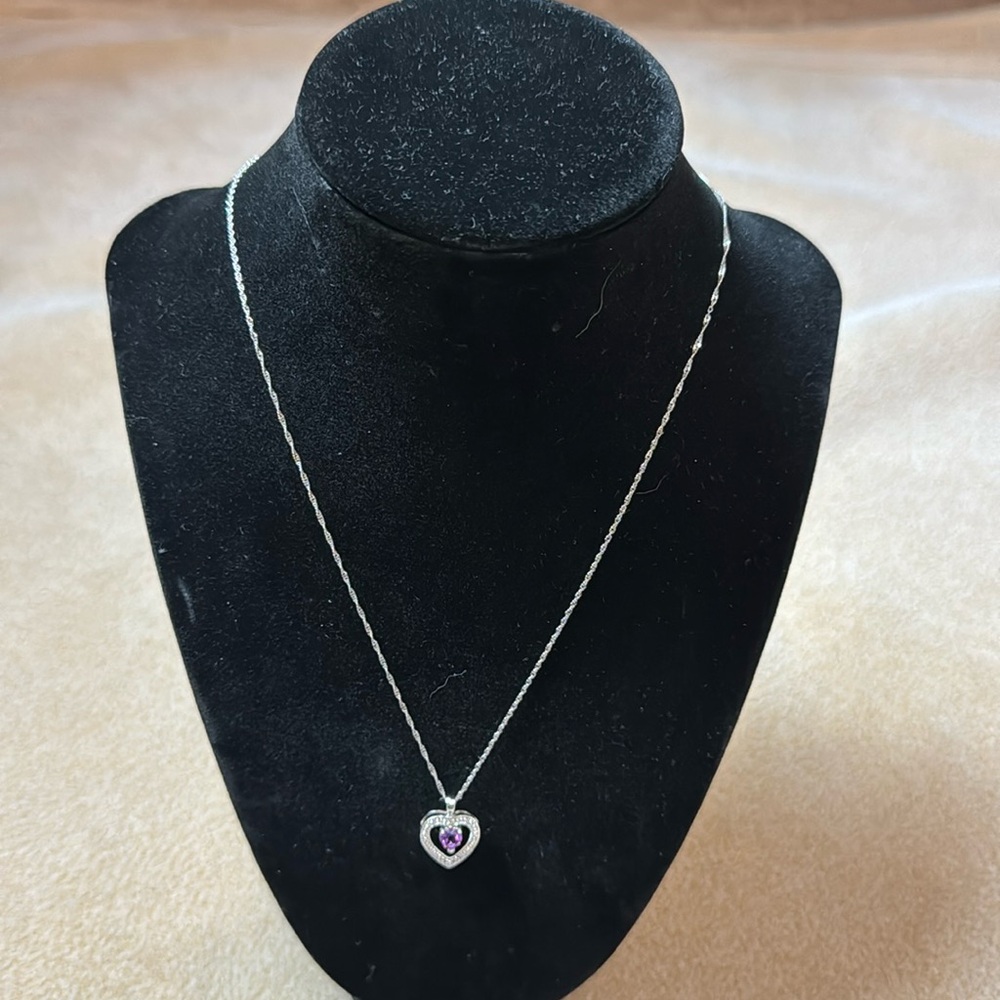 Sterling 925 silver heart necklace